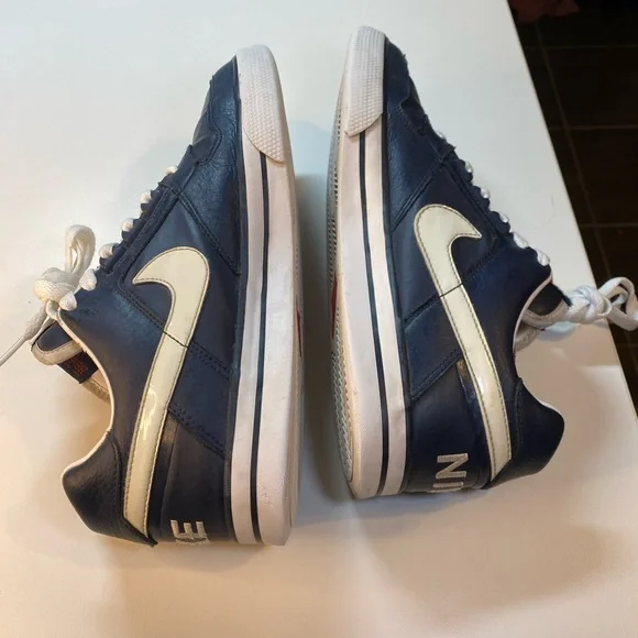 Nike Delta Force Low Men's Size 8.5 Navy Blue White ( 370543-411 ) - Picture 7 of 10